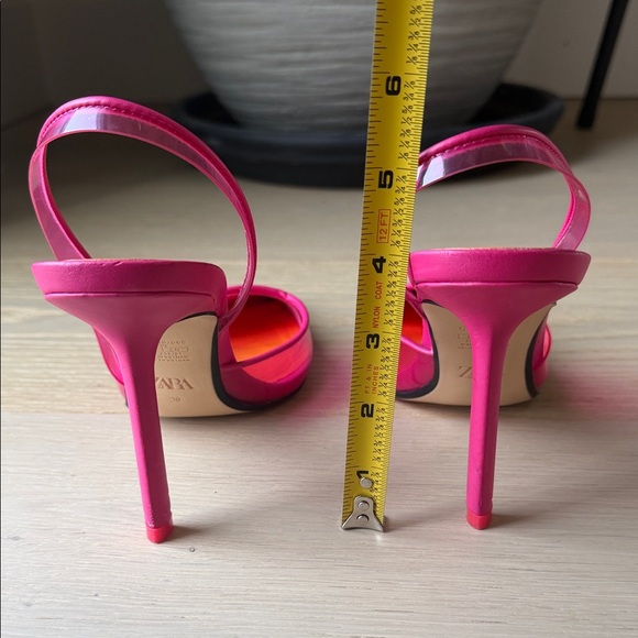 Zara Vibrant Pink and Orange Heels size 39/8 - Picture 7 of 7